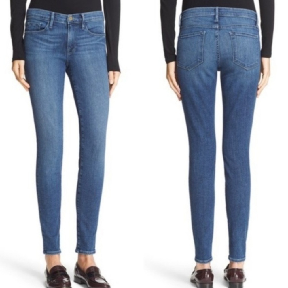 Frame Le Skinny De Jeanne Jeans Rivercrest Sz 25